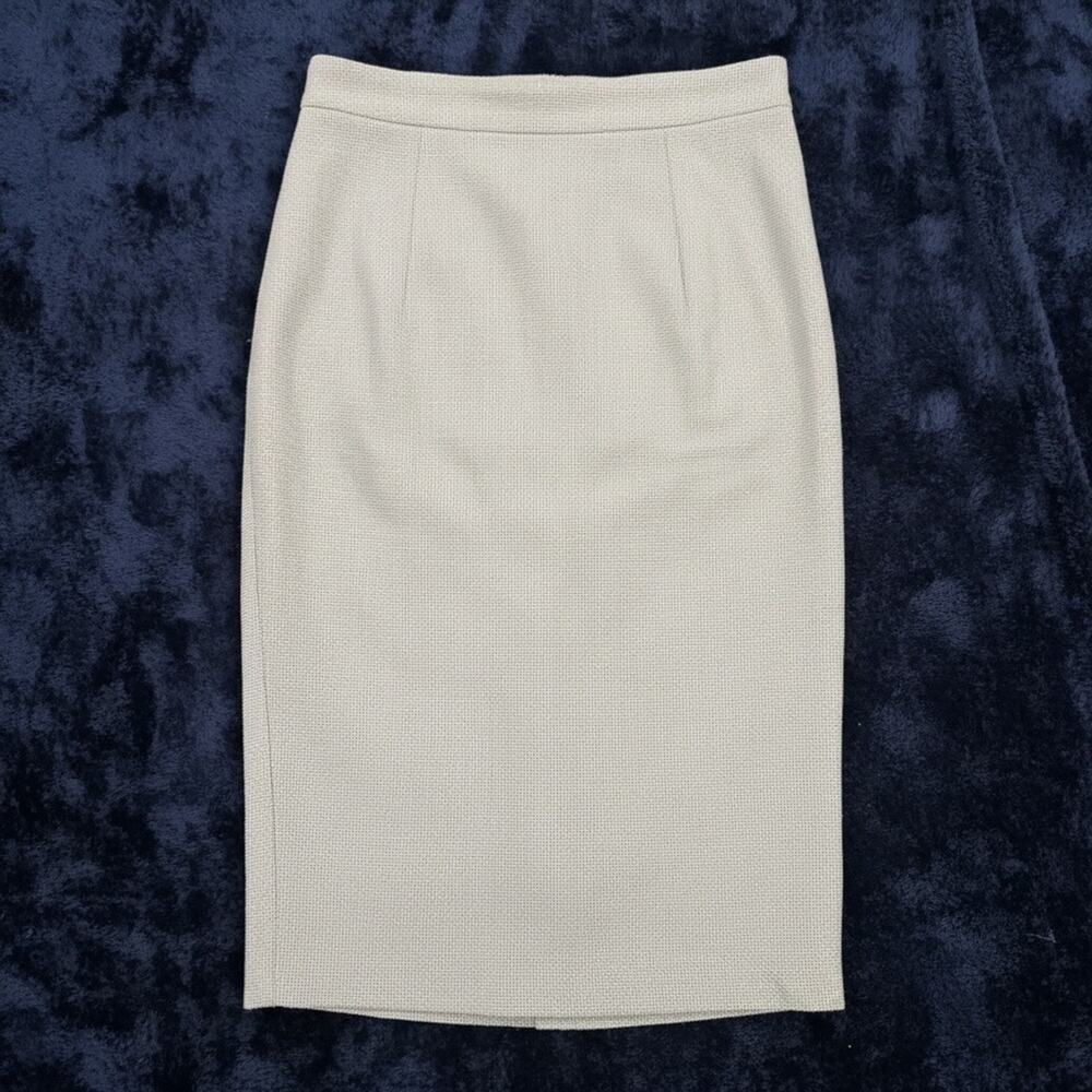 Lila Rose Women's White Black Midi Pencil Skirt - Size 2
 b10